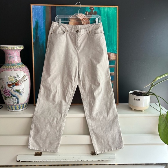 Ruby Rd. Cream Straight Leg Pants 12P - Picture 2 of 16